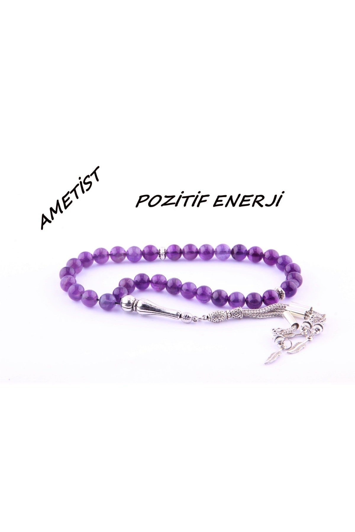 Sertifikalı Ametist Doğal Taş Tesbih T170