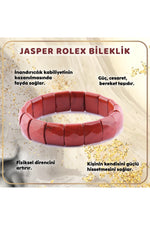 Sertifikalı Jasper Doğal Taş Roleks Bileklik - B151