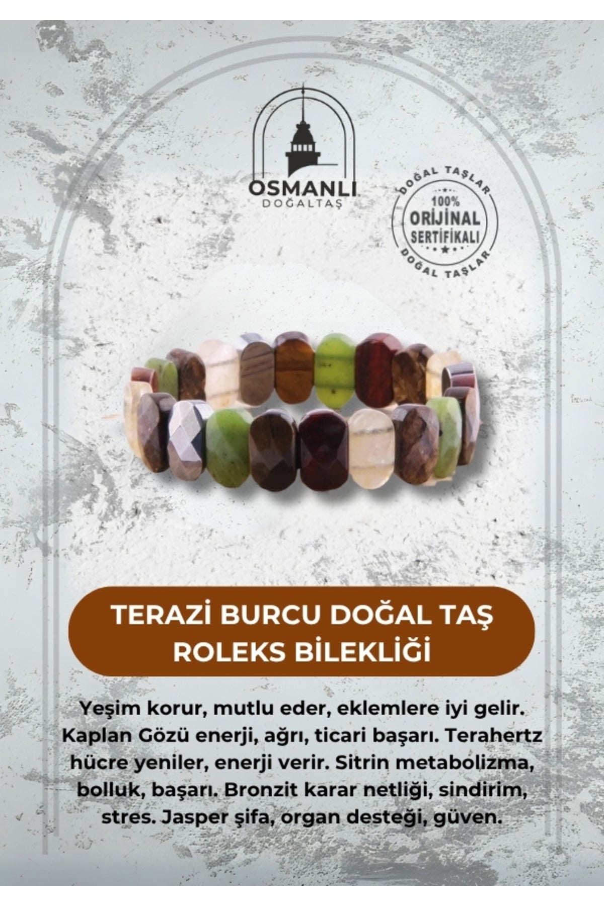 Sertifikalı Terazi Burcu Roleks Bilekliği M028