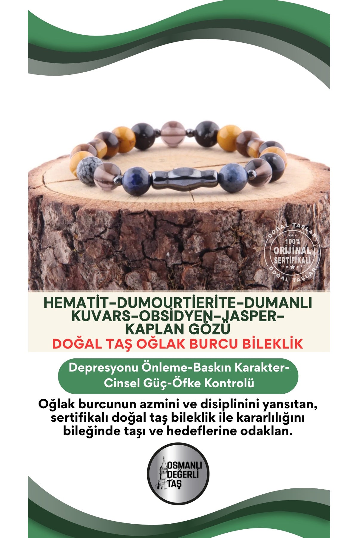 Sertifikalı Oğlak Burcu Bileklik B049