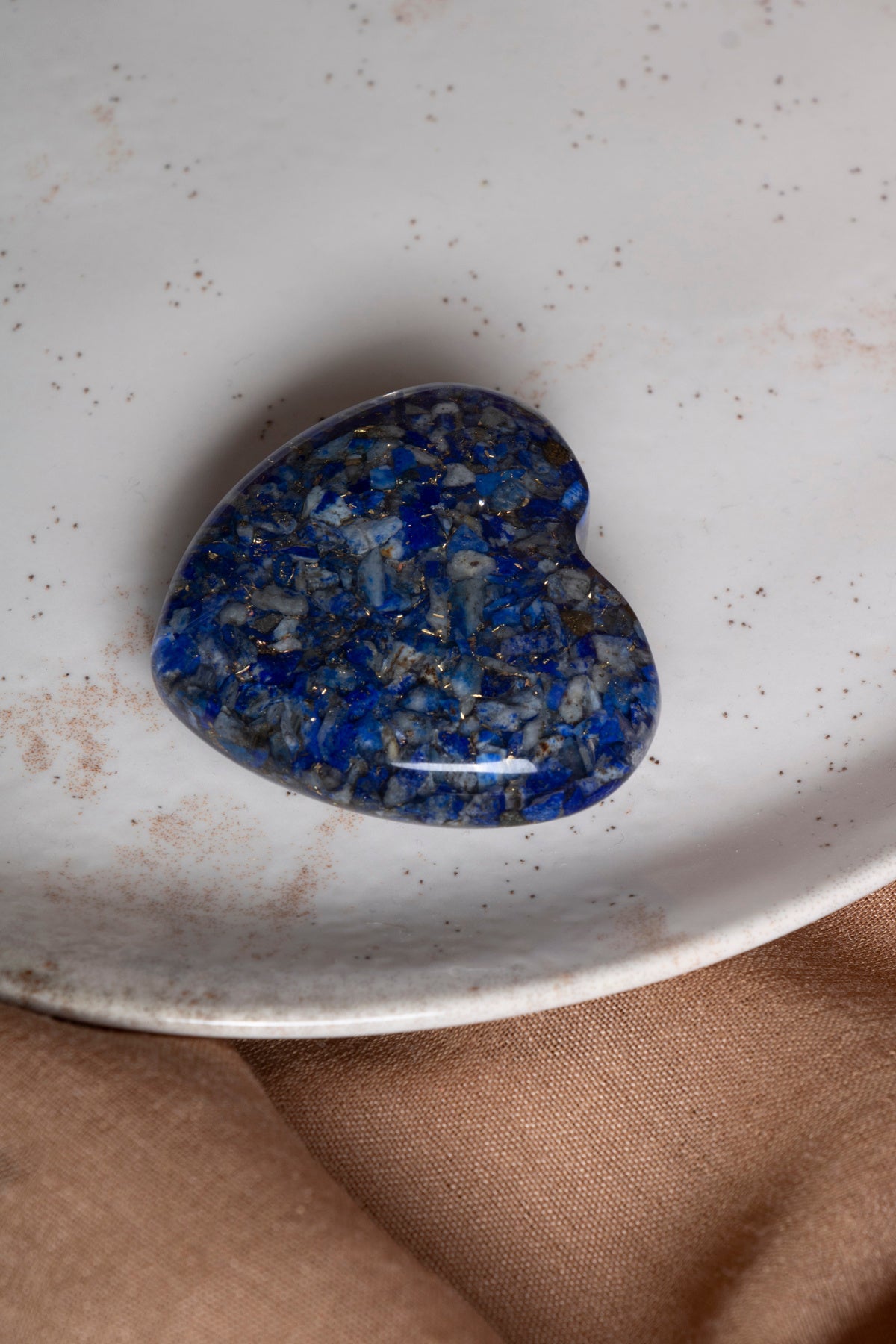 Sertifikalı Lapis Lazuli Doğal Taş Kalp Obje P048