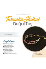 Sertifikalı Turmalin Doğaltaş Halhal 3-4 Mm, B953