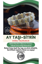 Sertifikalı Ay Taşı-sitrin Roleks Bileklik