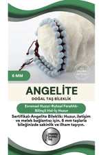 Sertifikalı Angelite Doğal Taş Bileklik - 6 Mm B647