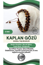 Sertifikalı Kaplan Gözü Doğal Taşı Bileklik - 6 Mm
