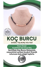 Sertifikalı Koç Burcu Doğal Taş Kolye M208