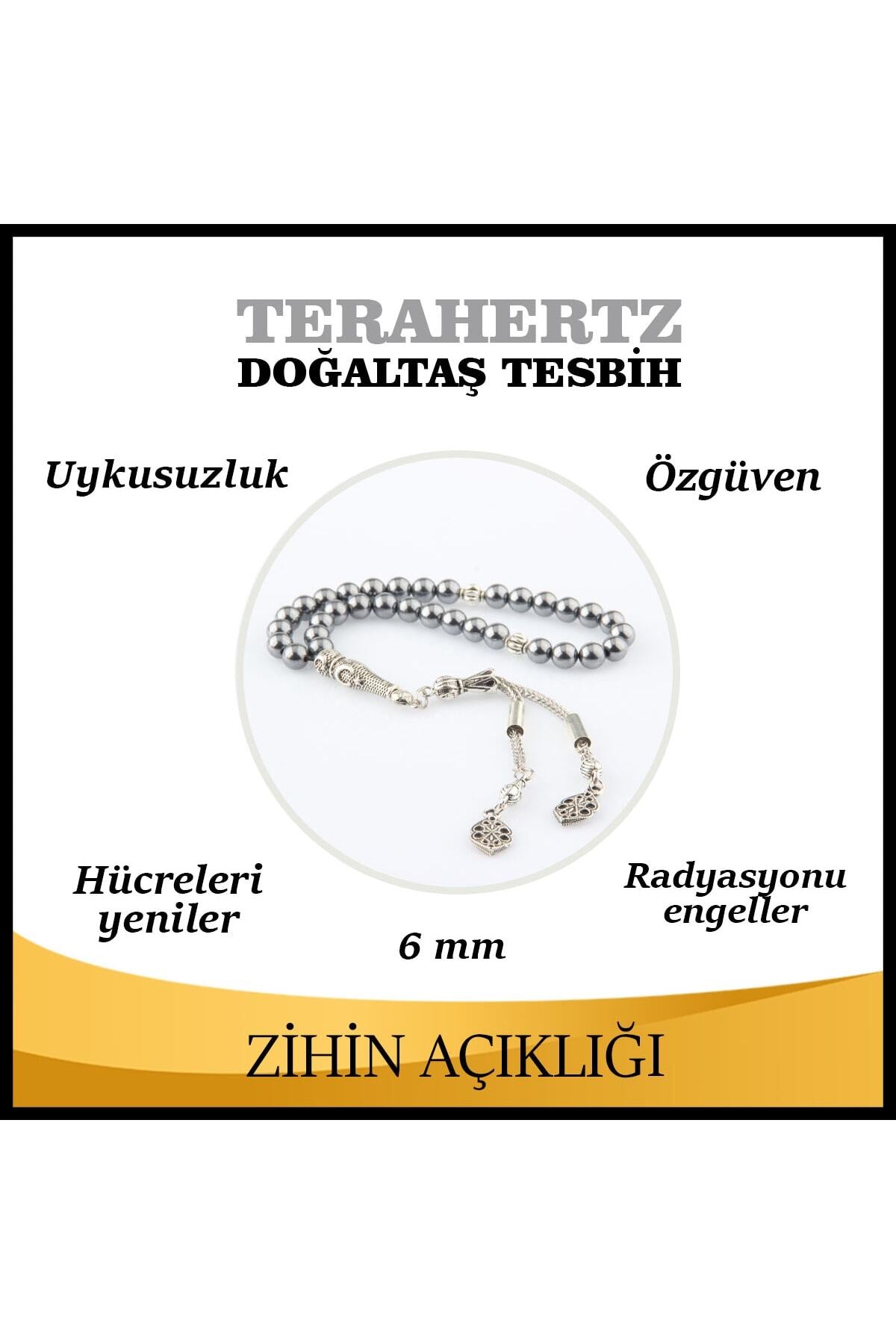Sertifikalı Terahertz Doğaltaş Tesbih 6 Mm, T216