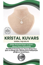Sertifikalı Kristal Kuvars Yonca Doğal Taş Kolye Ucu (gümüş Zincir Hediye) M339