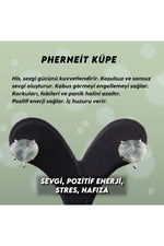 Sertifikalı Prehneit Doğal Taş Küpe - 10mm Yuvarlak Açık Yeşil