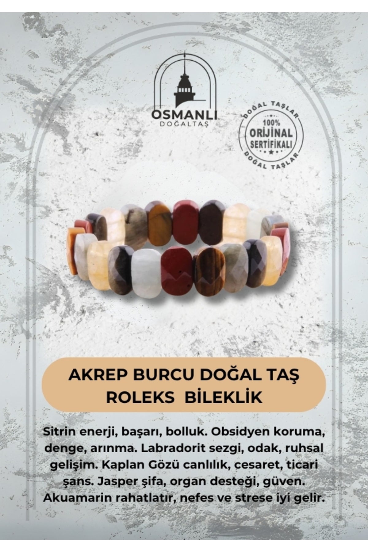 Sertifikalı Akrep Burcu Roleks Bilekliği M027