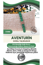 Sertifikalı Aventurin -8 Mm Doğaltaş Bileklik B267