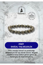 Sertifikalı Pirit Doğal Taş Bileklik