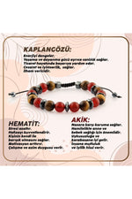 Sertifikalı Kaplan Gözü - Hematit - Akik Doğal Taşı - 8 Mm