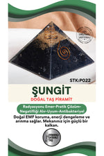 Sertifikalı Şungit Doğal Taş Piramit No:2 P022