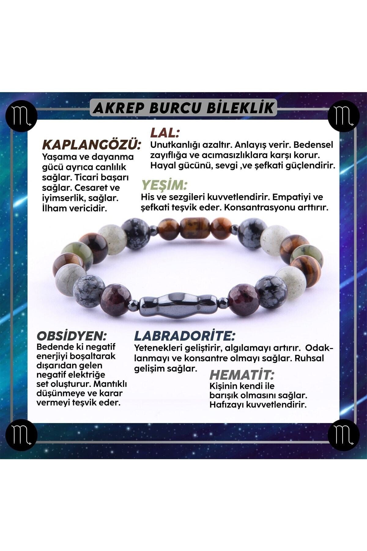Sertifikalı Akrep Burcu Bileklik B053