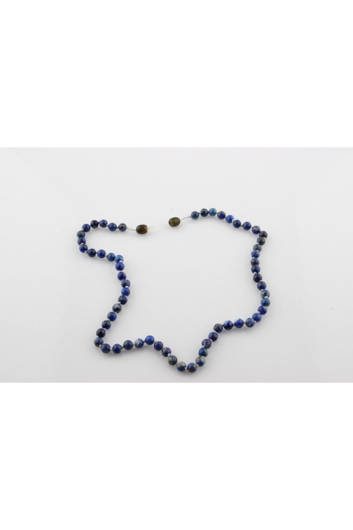 Sertifikalı Lapis Lazuli 6 Mm Düğümlü Kolye