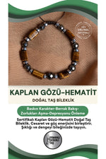 Sertifikalı kaplan gözü - hematit Doğal Taş Bileklik