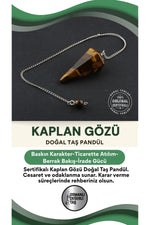 Sertifikalı Kaplan Gözü Doğal Taş Pandül - S013