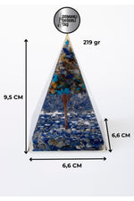 Sertifikalı Lapiz Lazuli& Çakra Doğal Taş Piramit P028