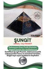 Sertifikalı Şungit Doğal Taş Piramit P003