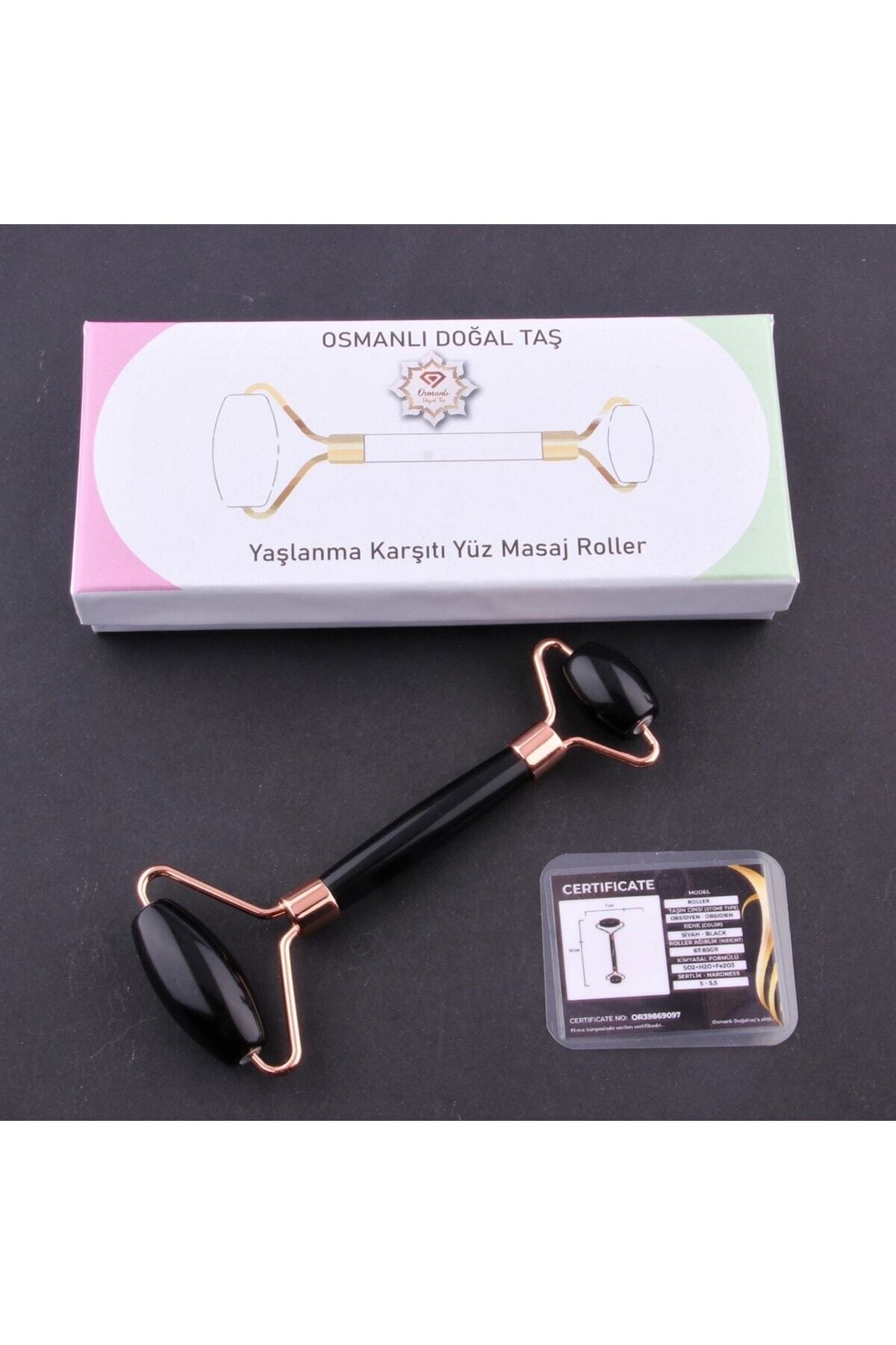 Sertifikalı Obsidyen Doğal Taş Roller - 1. Sınıf Sertifikalı Ma037
