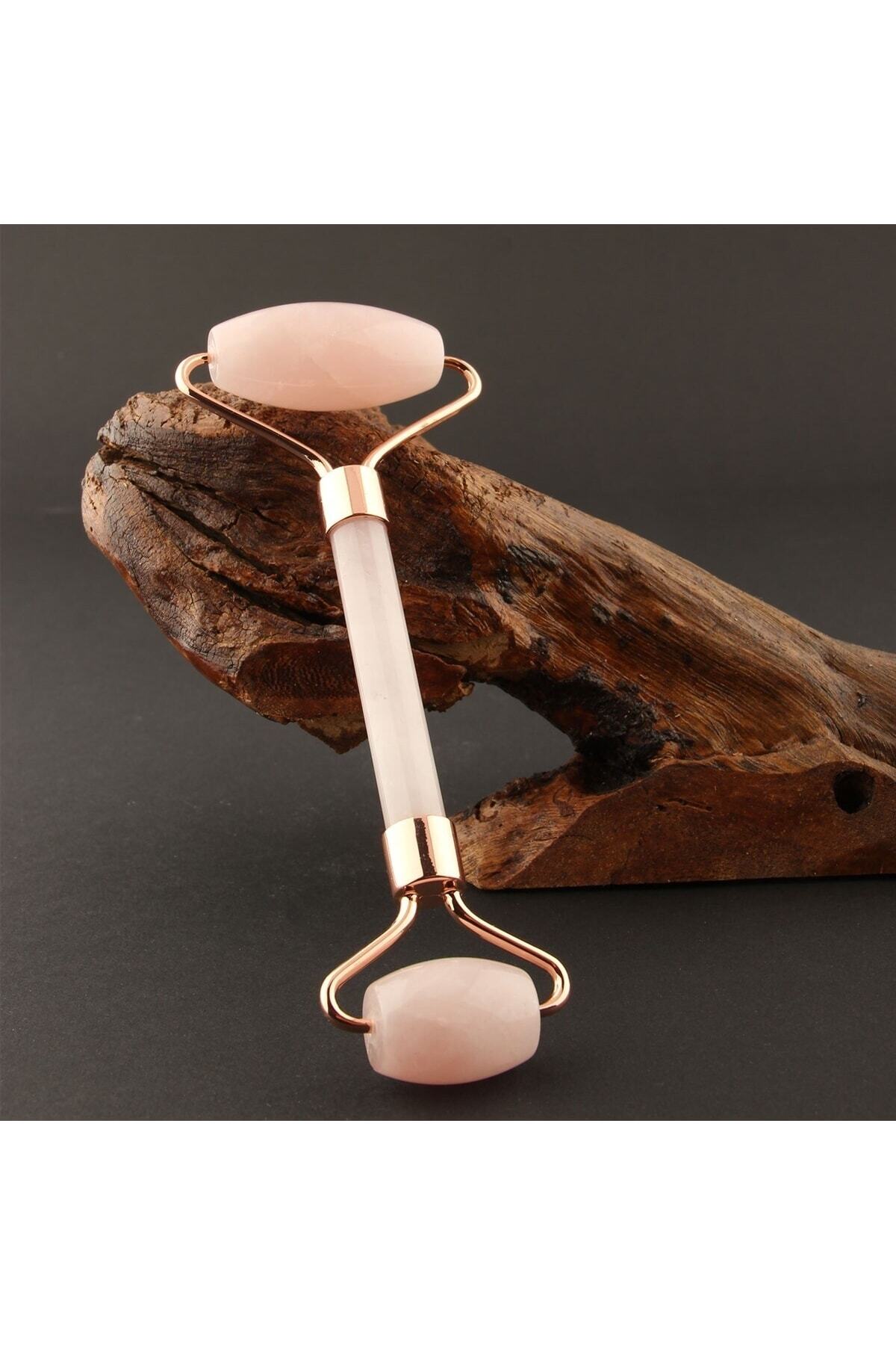 Sertifikalı Pembe Kuvars Roller Ve Ametist Kaz Ayağı Gua Sha Takımı Ma056
