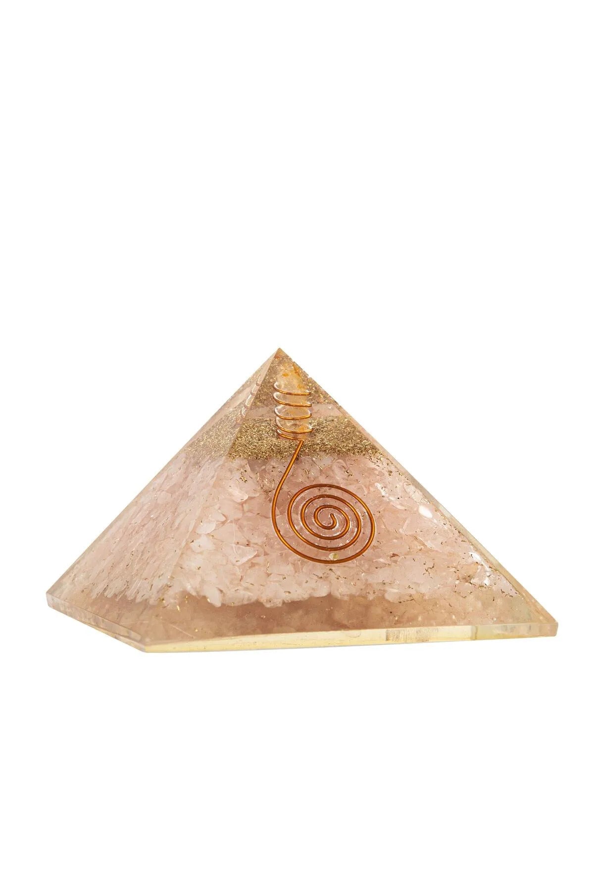 Pembe Kuvars Doğal Taş Organit Piramit - 6cm, şifa ve enerji kaynağı, dekoratif ve şık tasarım