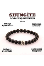 Sertifikalı Shungite Doğaltaş Bileklik 8 Mm, B944