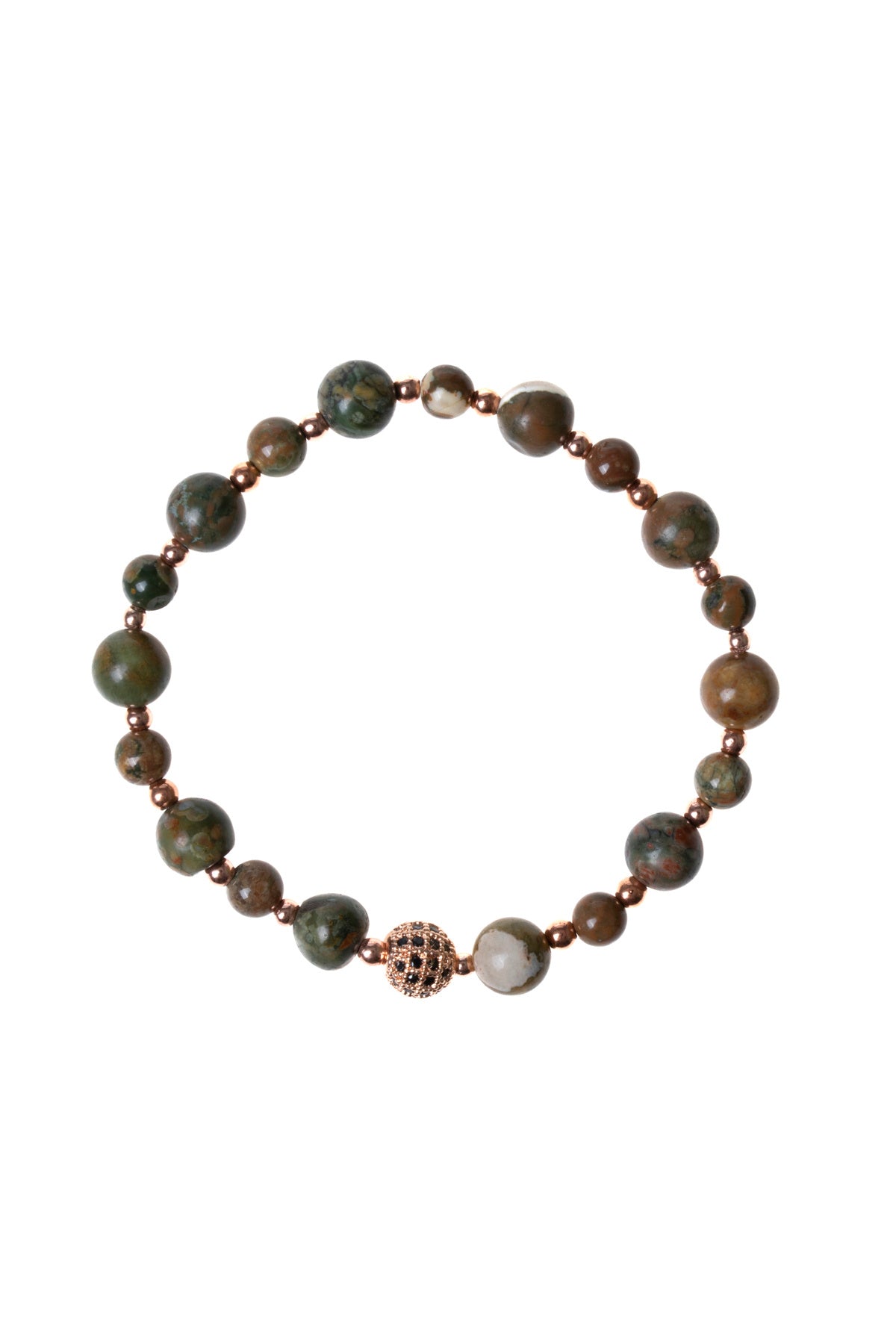 SERTİFİKALI Jasper Doğal Taş Bileklik 6-8 mm