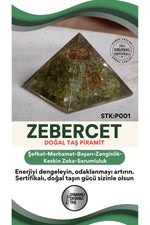 Sertifikalı Zebercet Doğal Taş Piramit No:1 P001