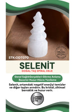 SERTİFİKALI Selenit Spiral Doğal Taş Obje STK:ODT070
