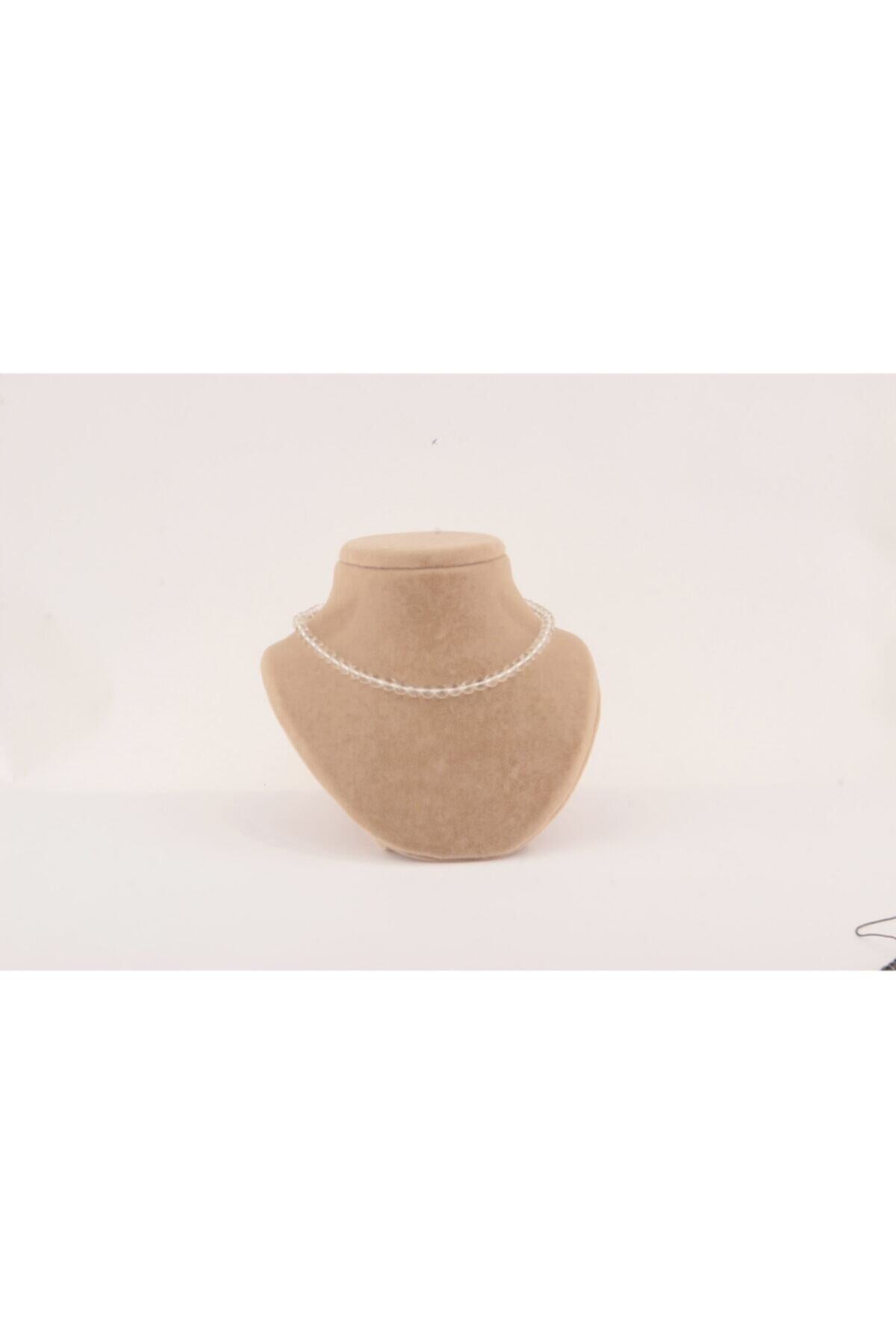 Sertifikalı Kristal Kuvars 6mm Kolye (DÜĞÜMSÜZ)