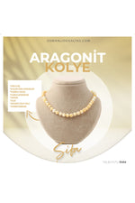 Sertifikalı Aragonit Doğaltaş Kolye 8 Mm, M507