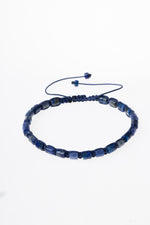 SERTİFİKALI Lapis Lazuli-Sodalit Doğal Taş Makrome Bileklik ODT224