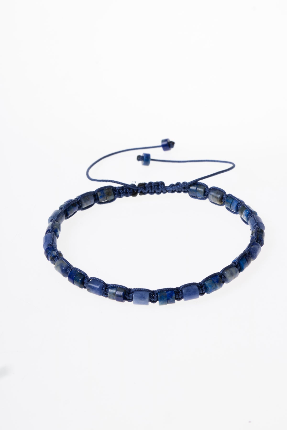 SERTİFİKALI Lapis Lazuli-Sodalit Doğal Taş Makrome Bileklik ODT224