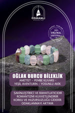 Oğlak Burcu Doğal Taş Geniş Kesim Bileklik