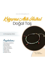 Sertifikalı Krizopras, Akik Doğaltaş Halhal 3-4 Mm, B948