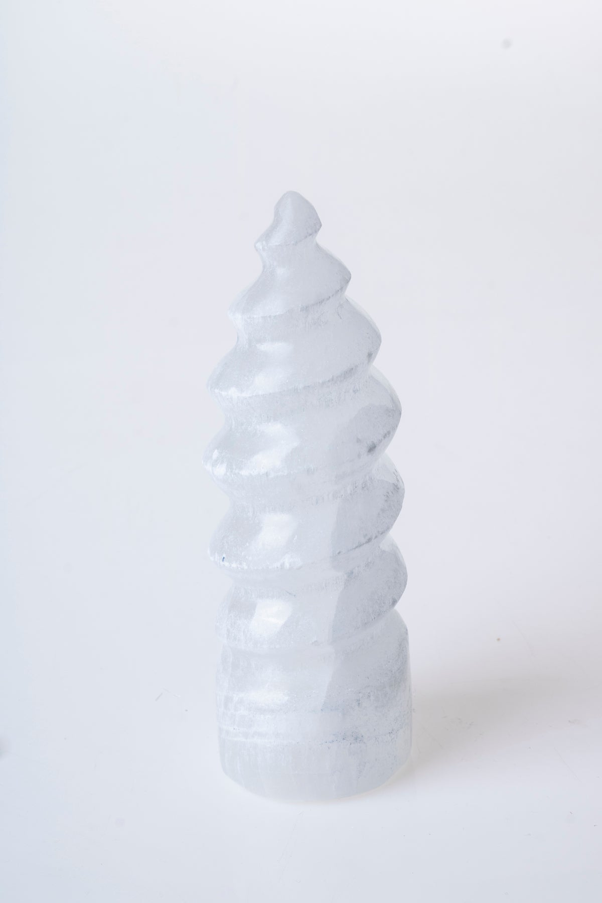 SERTİFİKALI Selenit Spiral Doğal Taş Obje ODT074