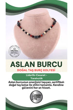 Sertifikalı Aslan Burcu Doğal Taş Kolye M247