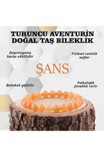 Sertifikalı Kahve Aventurin Doğal Taş Bileklik 8 Mm, B882