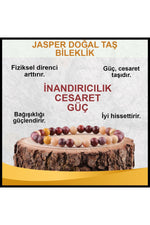 Sertifikalı Jasper Doğal Taş Bileklik 6 Mm - B825