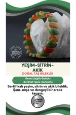 Sertifikalı Yeşim Sitrin Akik Doğal Taş Roleks Bileklik