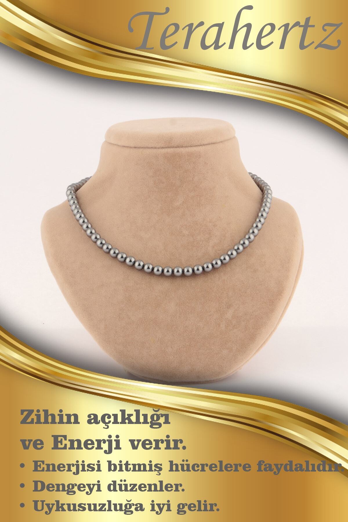 Sertifikalı Terahertz 6mm Kolye (DÜĞÜMSÜZ)