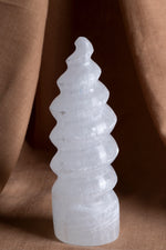 SERTİFİKALI Selenit Spiral Doğal Taş Obje ODT074