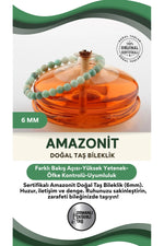 Sertifikalı Amazonit Doğal Taş Bileklik 6mm B103