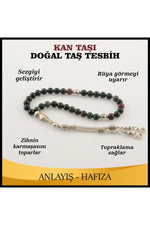Sertifikalı Kan Taşı Doğal Taş Tesbih 6 Mm, T195