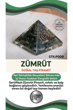 Sertifikalı Zümrüt Doğal Taş Piramit No:1 P009