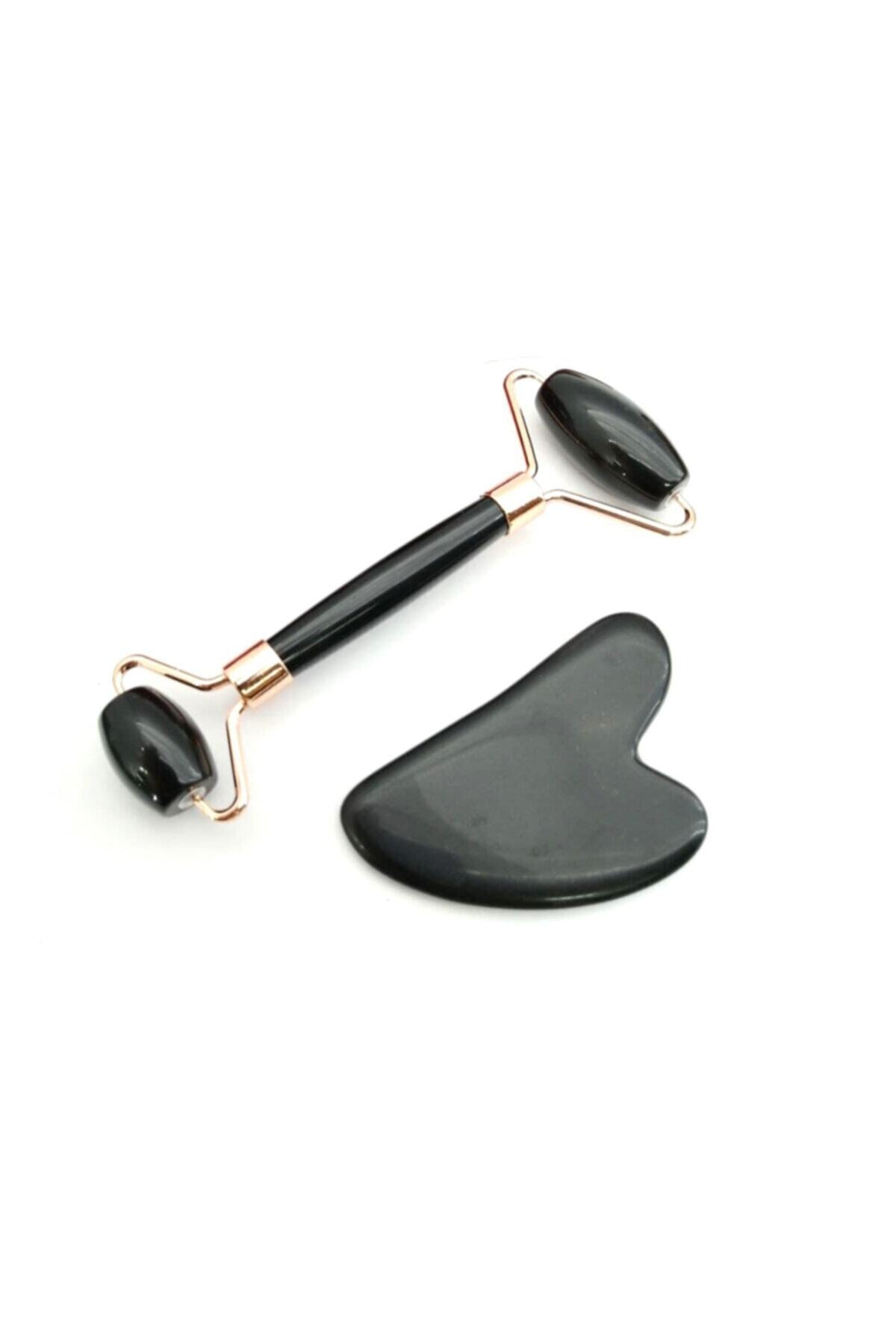 Sertifikalı Obsidyen 1. Sınıf Roller Ve Gua Sha Masaj Seti (SERTİFİKALI)