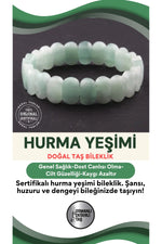 Sertifikalı Yeşim (HURMA YEŞİMİ) Doğal Taş Roleks Bileklik B796