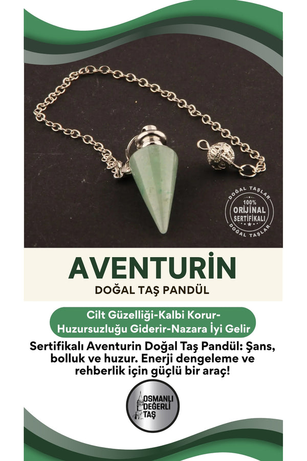 Aventurin Doğal Taş Pandül - S014